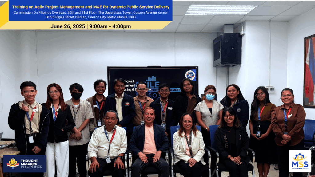 Participants from the Commission on Filipinos Overseas engaged in a 2-day Agile Project Management training workshop led by MSS Corporation in the Philippines